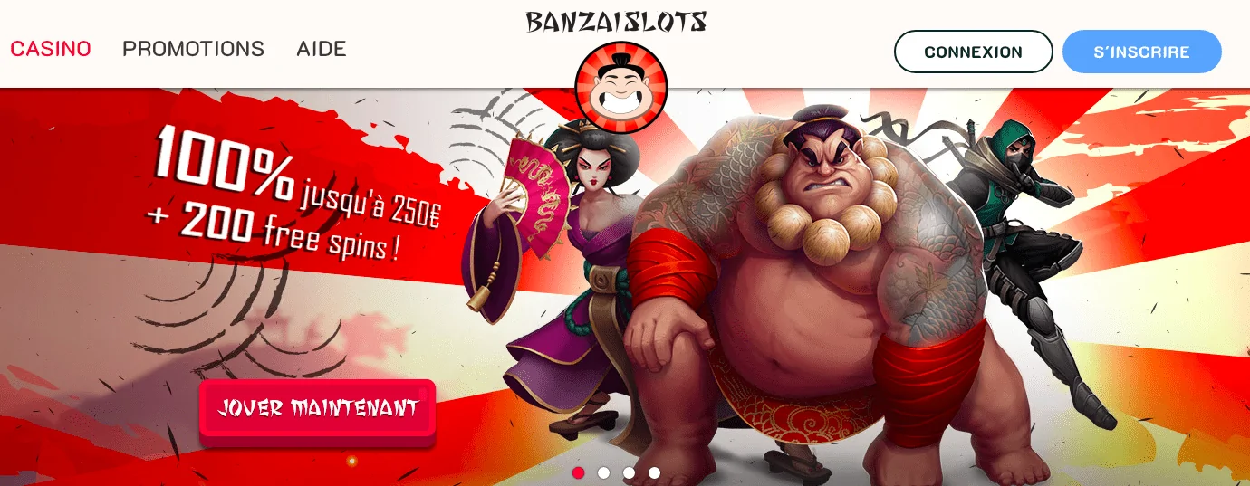 Banzai Casino - Bonus et tours gratuits
